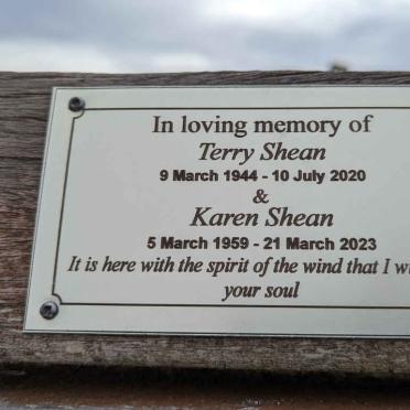 SHEAN Terry 1944-2022 &amp; Karen 1959-2023