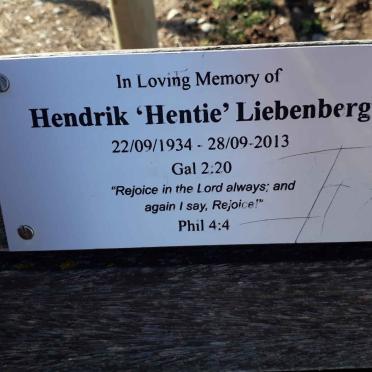 LIEBENBERG Hendrik 1934-2013