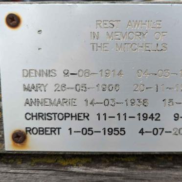 MITCHELL Dennis 1914-1995 :: MITCHELL Mary 1906-1987 :: MITCHELL Annemarie 1938-1963 :: MITCHELL Christopher 1942-1987
