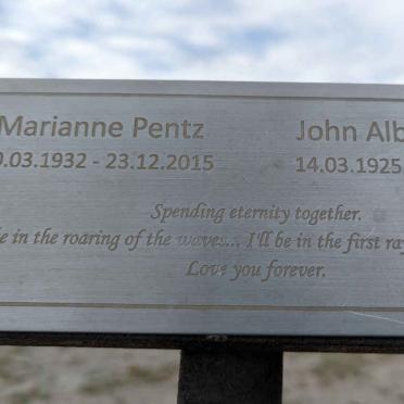 PENTZ John Albert 1925-2017 &amp; Marianne 1932-2015