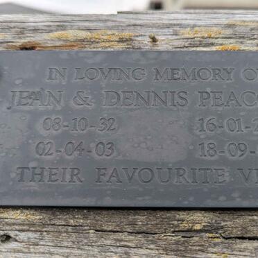 PEACOCK Dennis 1927-2008 &amp; Jean 1932-2003