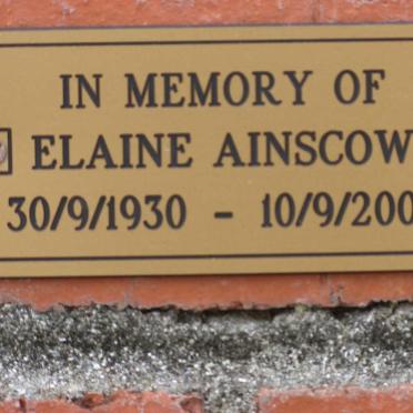 AINSCOW Elaine 1930-2006