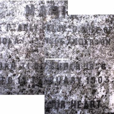 ANDERSON Maria 1856-1903