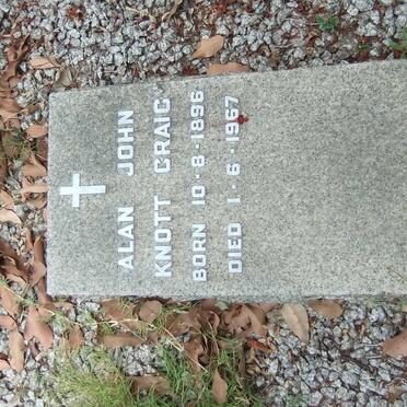 CRAIG Alan John Knott 1896-1967