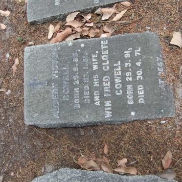 COWELL Albert Victor 1885-1951 &amp; Winifred CLOETE 1891-1971