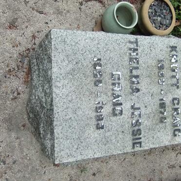 CRAIG Thelma Knott 1893-1970 :: CRAIG Thelma Jessie 1920-1993