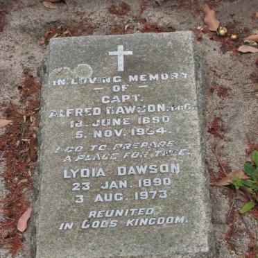 DAWSON Alfred 1890-1964 &amp; Lydia 1890-1973