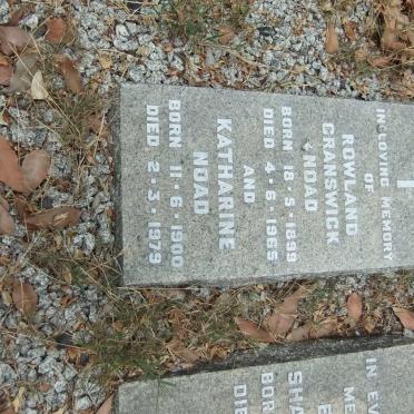 NOAD Rowland Granswick 1899-1965 &amp; Katharine 1900-1979