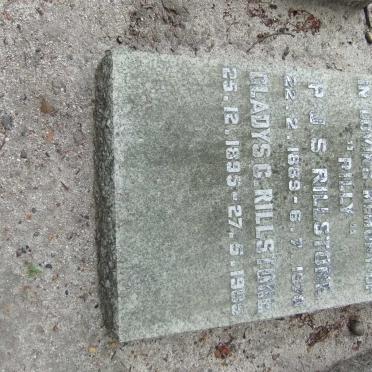 RILLSTONE P.J.S. 1889-1970 &amp; Gladys C. 1895-1985