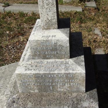 WATKINSON Sarah nee STEVENSON -1899