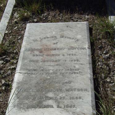 WATSON Thomas Tennant 1860-1909 &amp; Mabel Stanhope 1866-1947