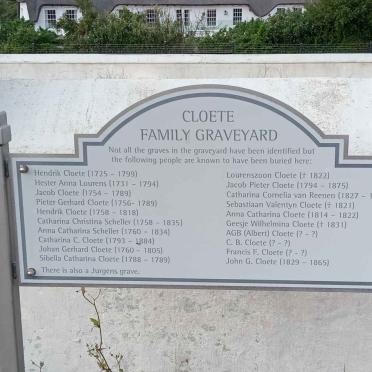 9. CLOETE Family Graveyard