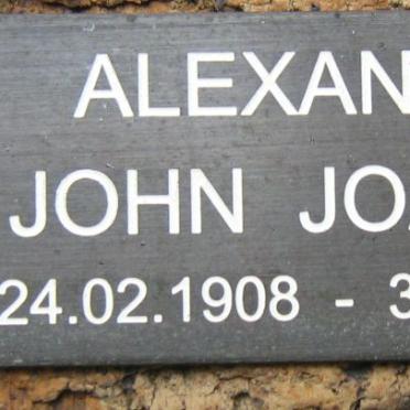 ALEXANDER John Joachie 1908-2007