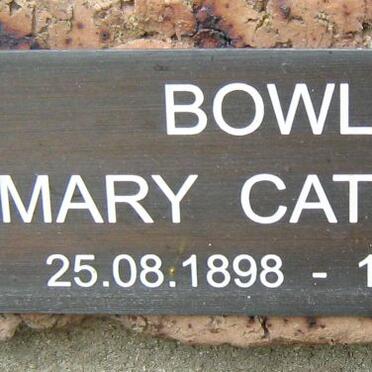 BOWLEY Mary Catharine 1898-1990
