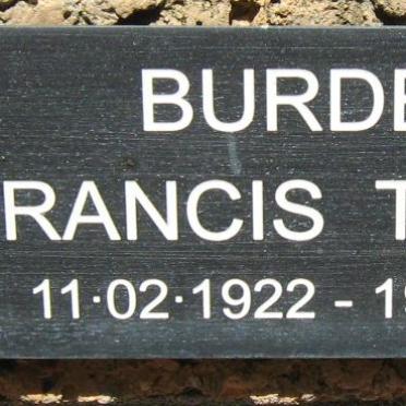 BURDETT Francis Thomas 1922-1991