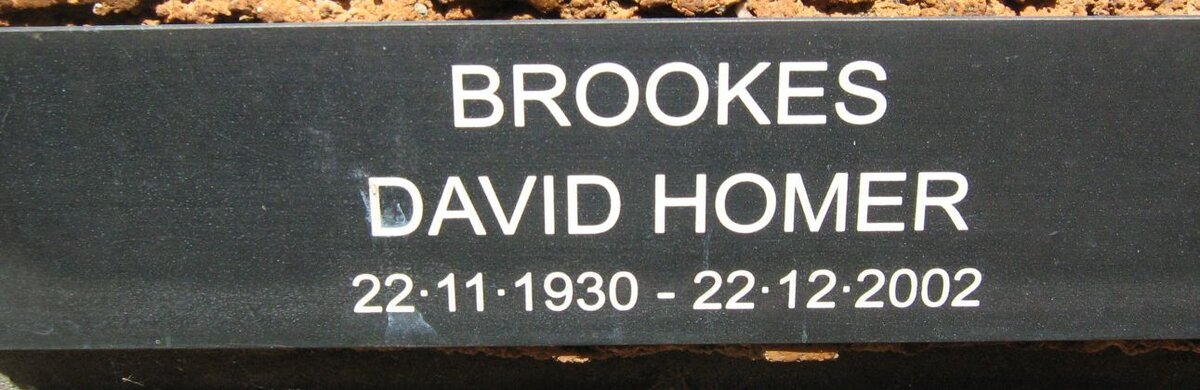BROOKES David Homer 1930-2002