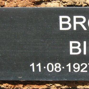 BROOKS Birdie 1927-2003