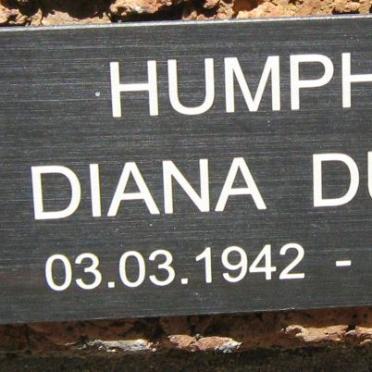 HUMPHRISS Diana nee DU'ROSE  1942-2008