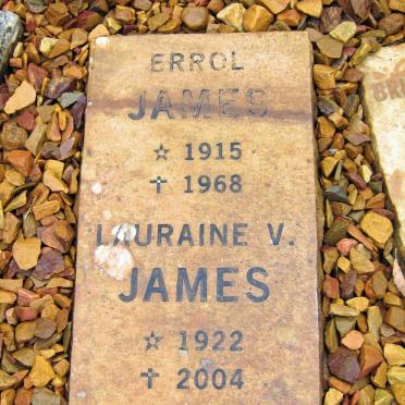 JAMES Errol 1915-1968 &amp; Lauraine V. 1922-2004
