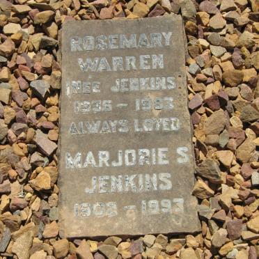 JENKINS Marjorie S. 1902-1993 :: WARREN Rosemary nee JENKINS 1936-1983