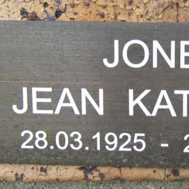 JONES Jean Kathleen 1925-2007