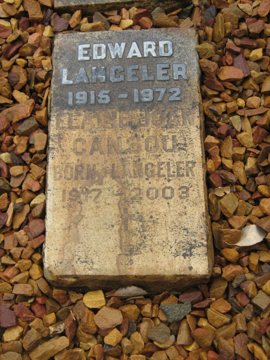 LANGELER Edward 1915-1972 :: CANSOU Elaine Joan nee LANGELER 1917-2003