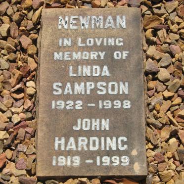 NEWMAN John Harding 1919-1999 &amp; Linda Sampson 1922-1998