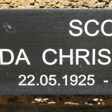 SCOTT Hilda Christine Marie 1925-2006