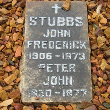 STUBBS John Frederick 1906-1973 :: STUBBS Peter John 1930-1977