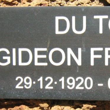 TOIT Gideon Francois, du 1920-2003