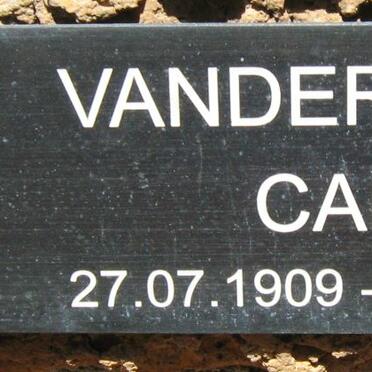 VANDERPLANK Cara 1909-1998