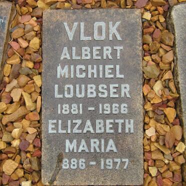 VLOK Albert Michiel Loubser 1881-1966 &amp; Elizabeth Maria 1886-1977
