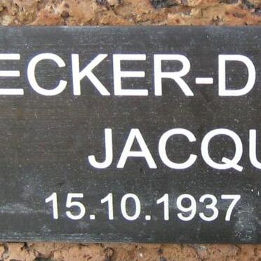 VILLIERS Jacqueline, de, BECKER 1937-1997