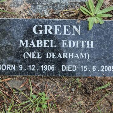GREEN Mabel Edith nee DEARHAM 1906-2005