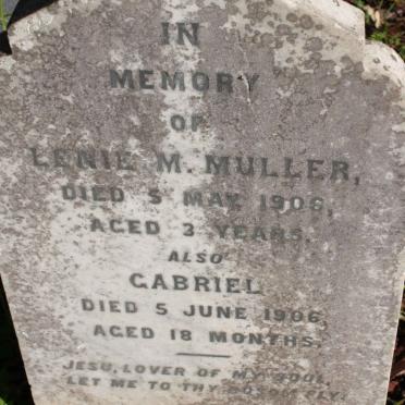 MULLER Lenie M.  -1906 :: MULLER Gabriel  -1906
