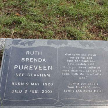 PUREVEEN Ruth Brenda nee DEARHAM 1920-2003