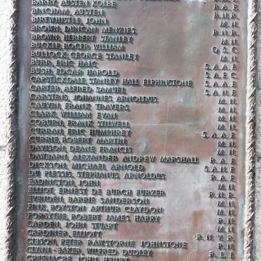 5. SATS Memorial plaque - Surnames A-K