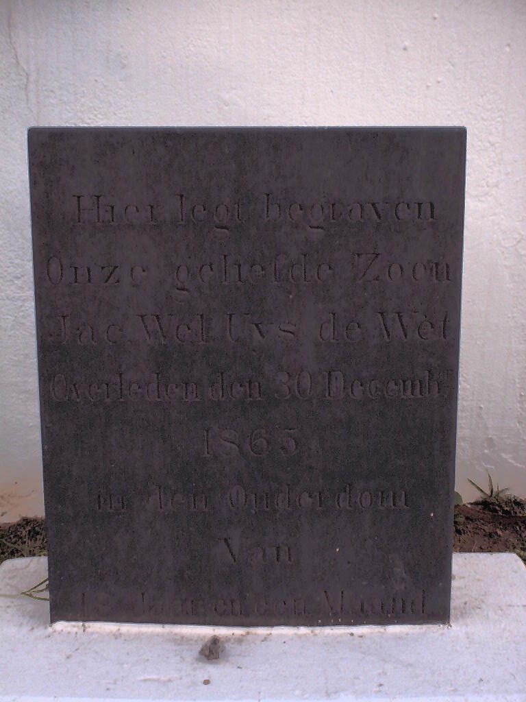 WET J.W. Uys, de -1865