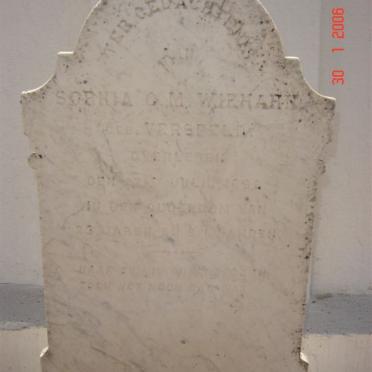 WIEHAHN Sophia G.M. nee VERSFELD -1892