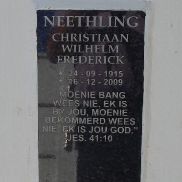 NEETHLING Christiaan Wilhelm Frederick 1915-2009
