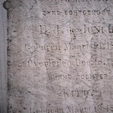 VILLIERS C.V., de 1820-1892 &amp; E.J. DE JONGH 1825-1887 :: DE VILLIERS Kitty 1864-1886