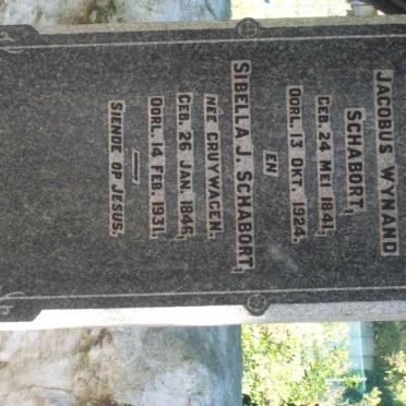 SCHABORT Jacobus Wynand 1841-1924 &amp; Sibella J. CRUYWAGEN 1846-1931