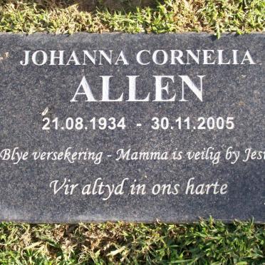 ALLEN Johanna Cornelia 1934-2005