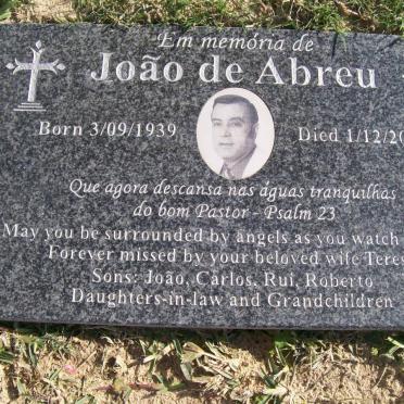 ABREU Joao, de 1939-2006