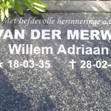 MERWE Willem Adriaan, van der 1935-2007