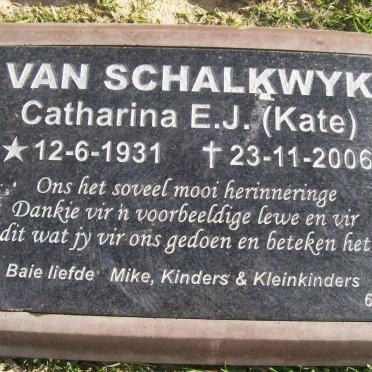 SCHALWYK Catharina E.J., van 1931-2006