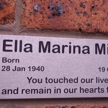 MILLER Ella Marina 1940-2014