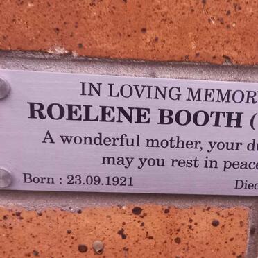 BOOTH Roelene nee CRAIK 1921-2010