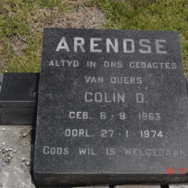 ARENDSE Colin D. 1963-1974