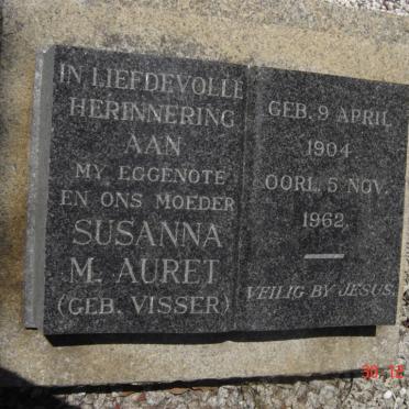 AURET Susanna M. nee VISSER 1904-1962